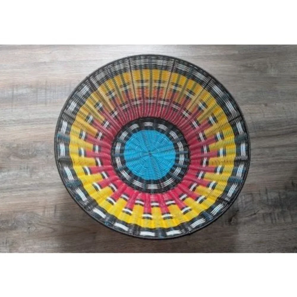 Vintage Telephone Wire Basket Multi Color Large 17